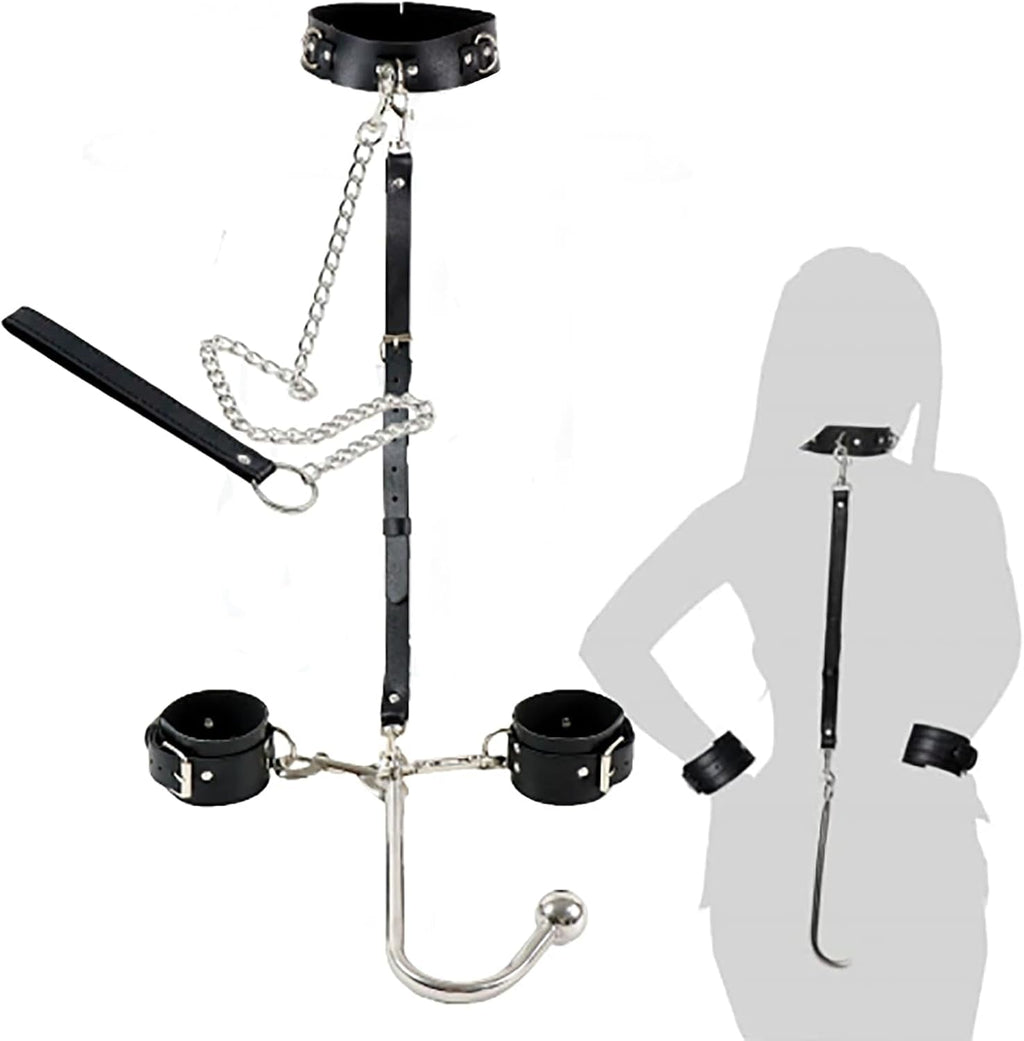 DominusHook Anal Hook BDSM Restraint Kit Collar Cuffs