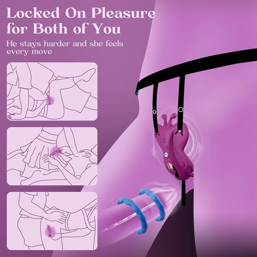 TwinSync Couples Butterfly Vibrator With Cock Ring