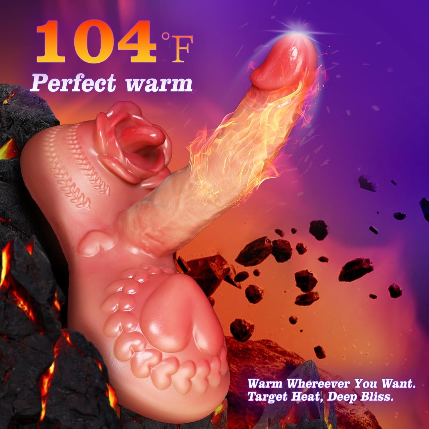 InfernoRide Ride-On Thrusting Heating Dildo with Remote