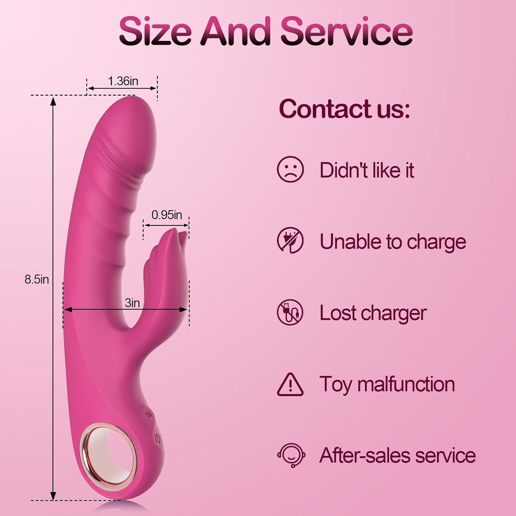 PulseNexa Thrusting Rabbit Vibrator 3 Thrust 10 Modes Silicone
