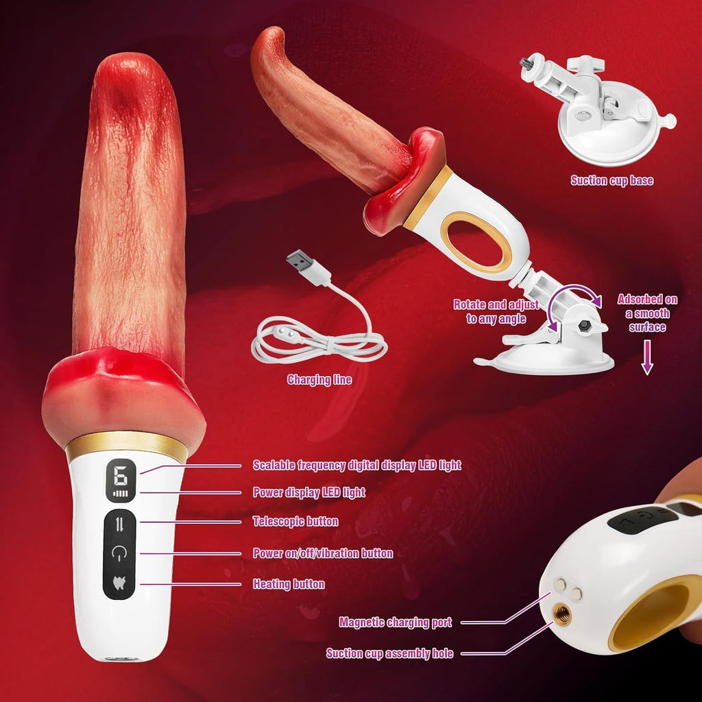 TongueRide Heated Dildo Thrust Machine