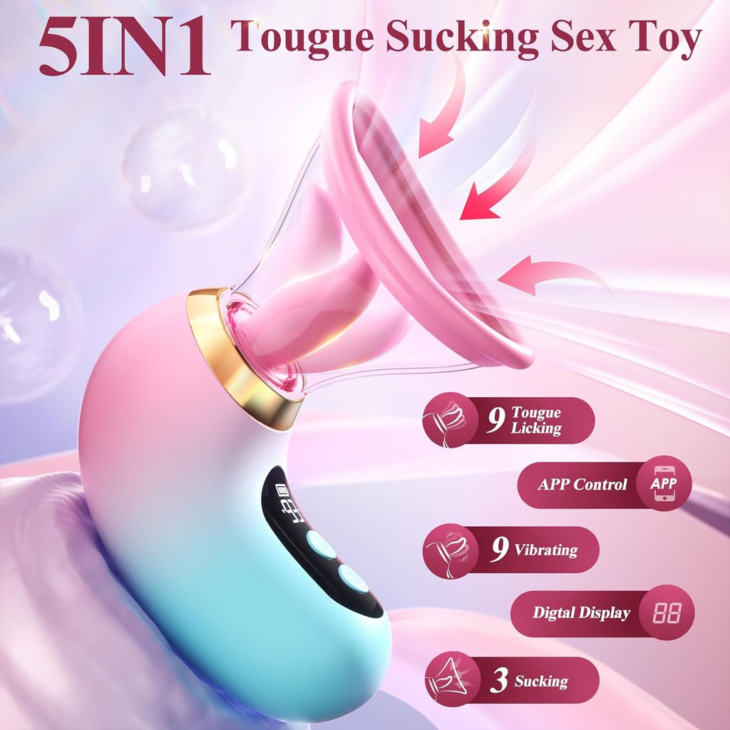 LumiVanta AI Rose Wand Clit Sucker LCD App Waterproof