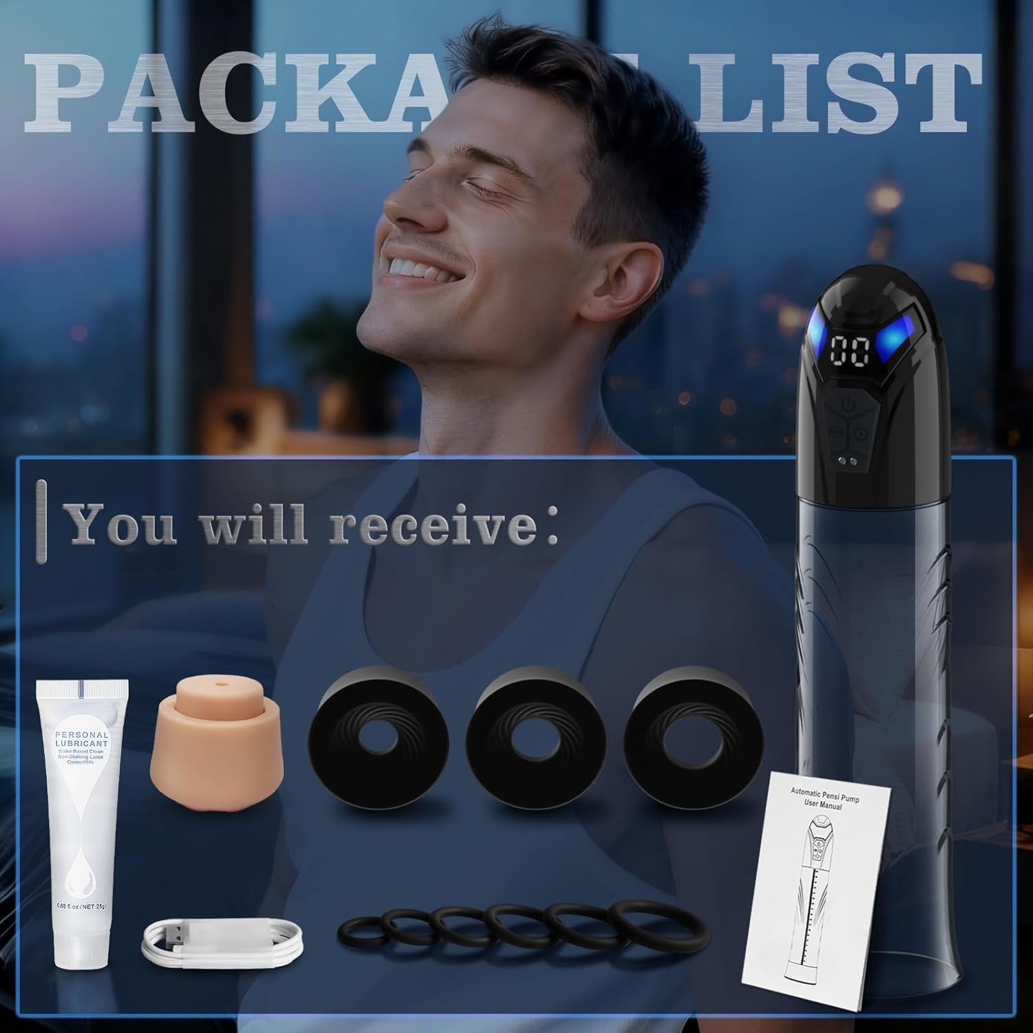 HyperFlux Electric Penis Pump 10 Modes Dual Function
