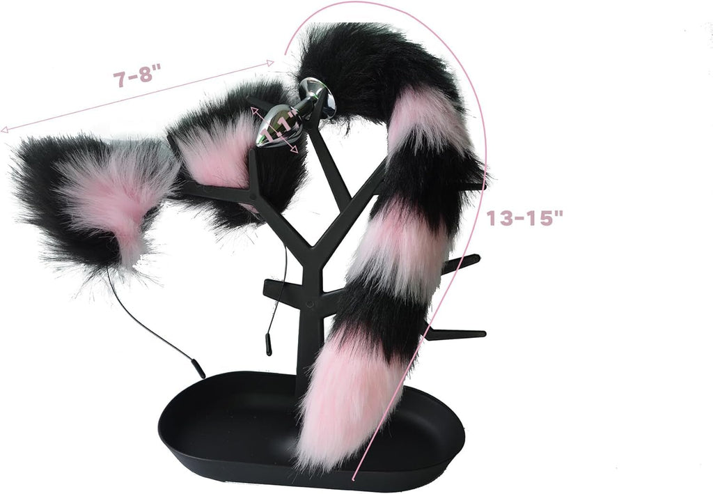 KittyKink Fox Tail Anal Plug Cosplay Set Ears Choker
