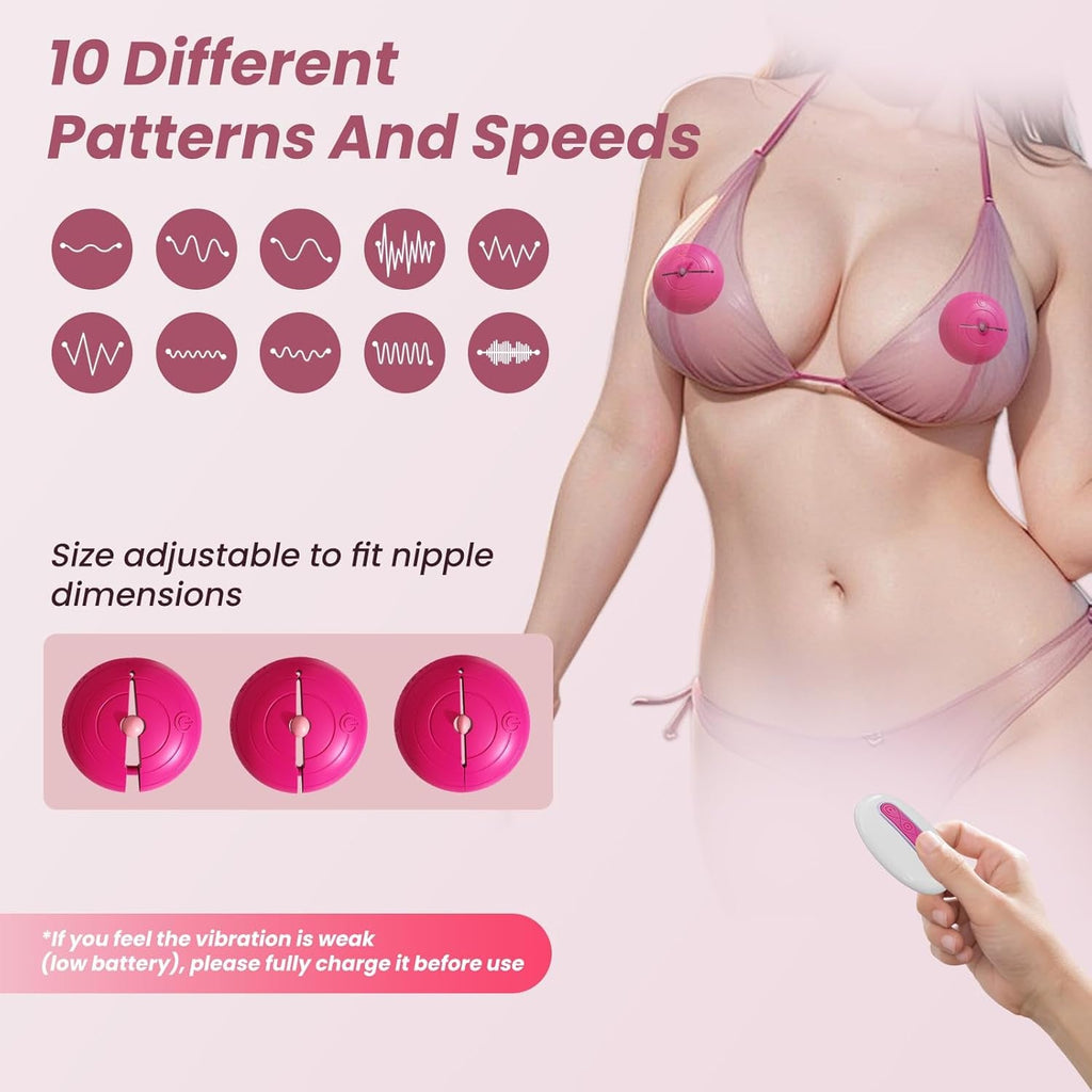 ContourFit Nipple Clamps + Sucker Set 10 Modes Remote