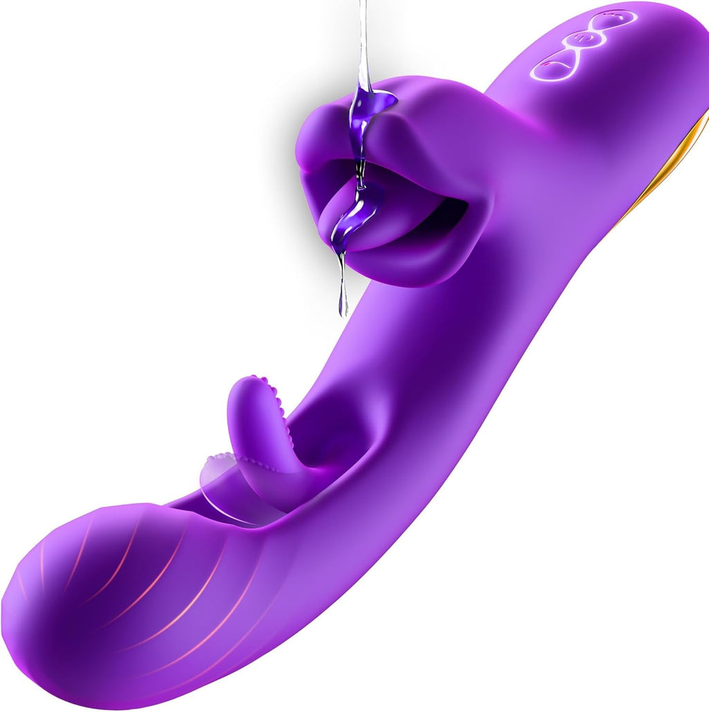 ElyraPulse 3-in-1 Rose Tongue Thrusting Vibrator G-Spot