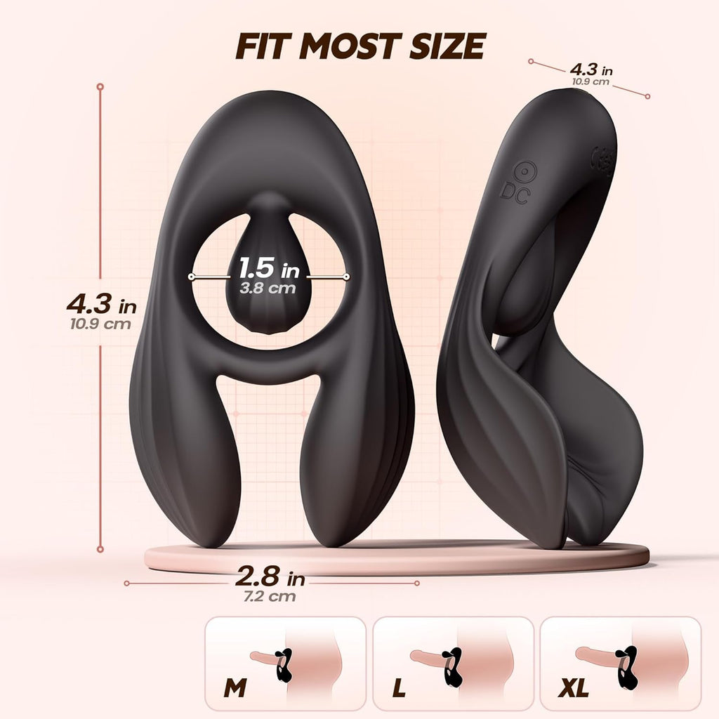 TriZone 3 Motor Cock Ring Clit Testicle Stimulator Remote