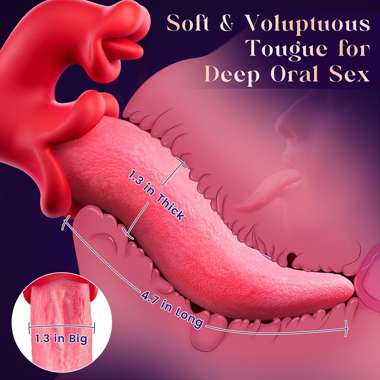ElyraSwing Tongue Rabbit Vibrator 9 Modes G-Spot Toy