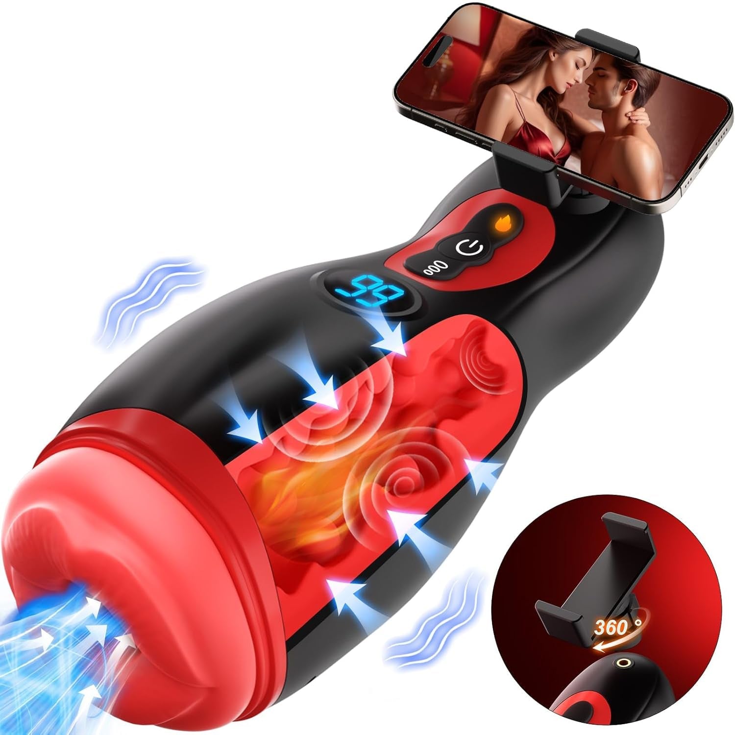 PulseDock APP Heating Male Masturbator with Suction & Vibration