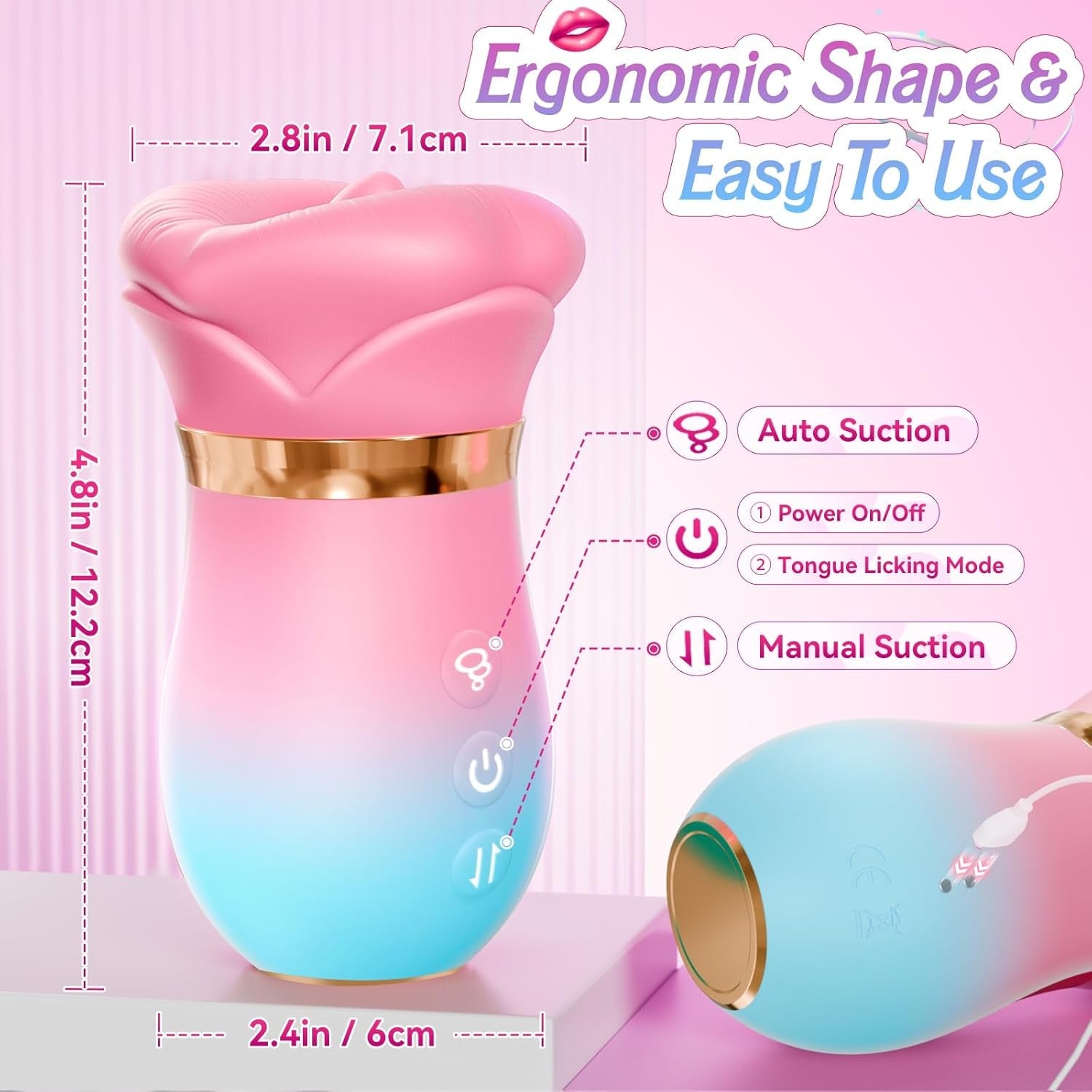 VelouraX AI Mouth Clit Sucker Wand App Waterproof Quiet