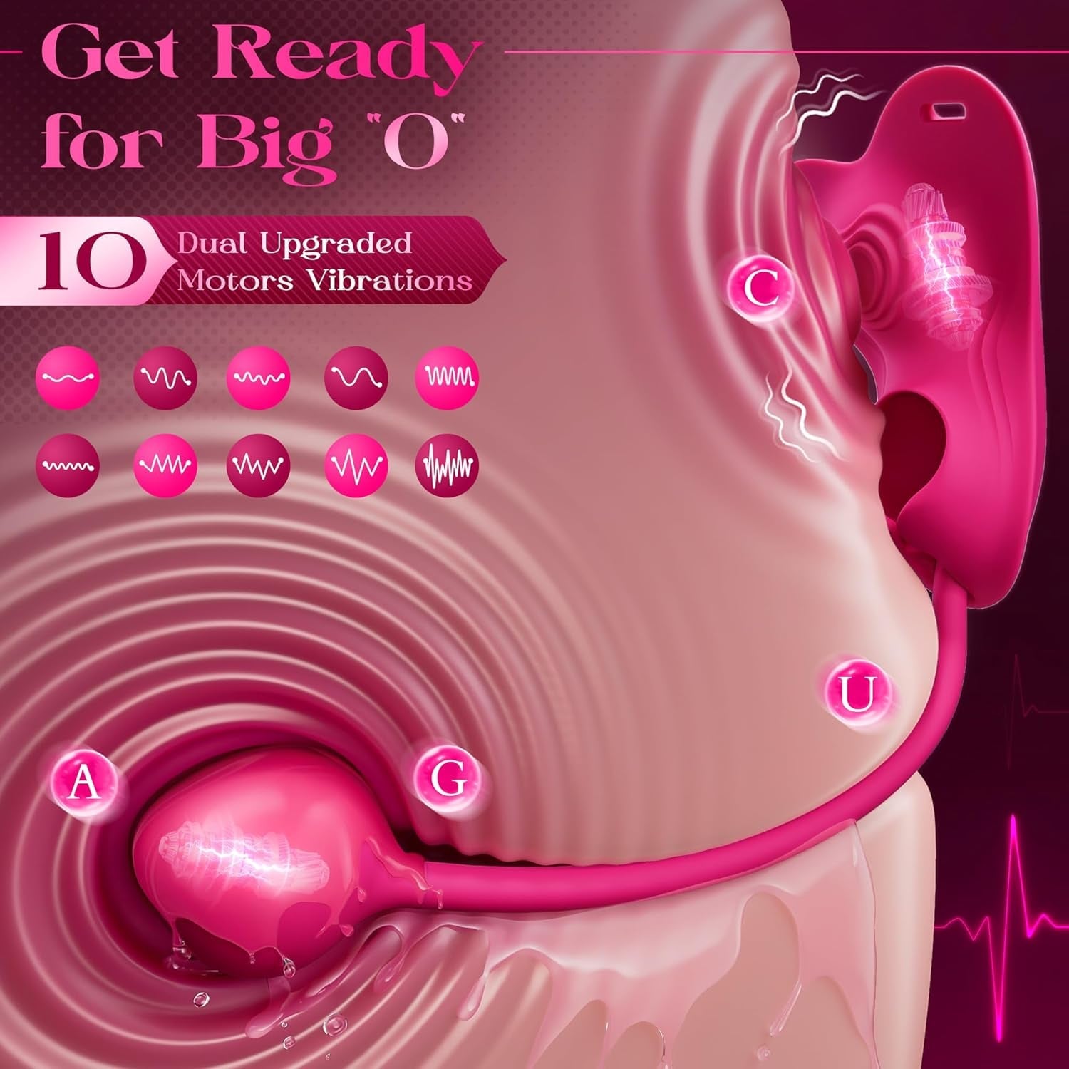 RoseSync Rose Wearable Panty Vibrator APP 10 Modes
