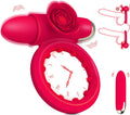 CrimsonPetal Red Cock Ring Bullet Vibrator Clit Stimulator
