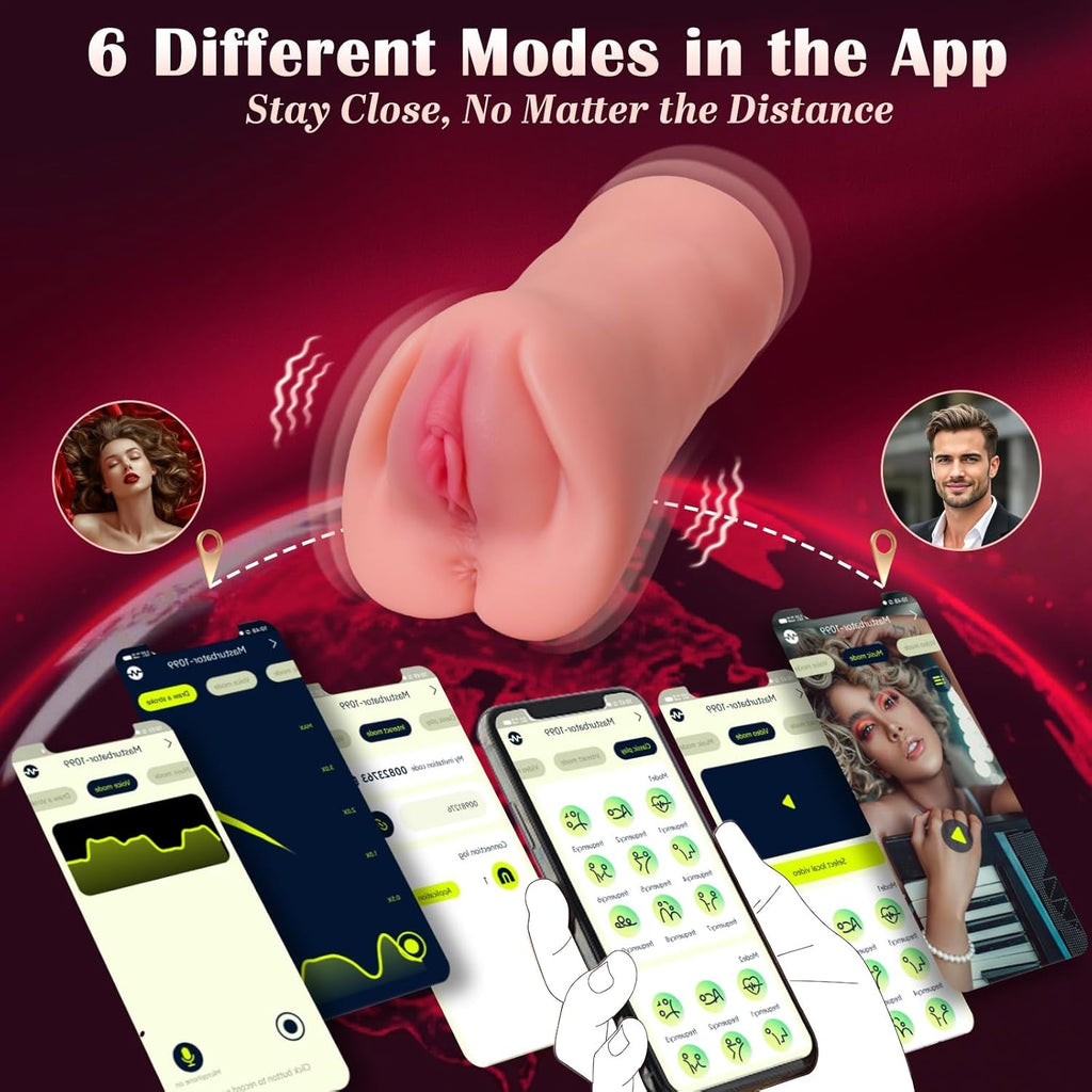 SyncPulse App-Controlled Thrusting Pocket Pussy 9 Modes