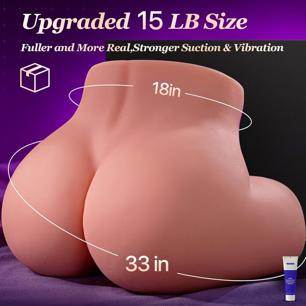 TitanCurve 15LB Realistic Butt Masturbator Suction Vibration
