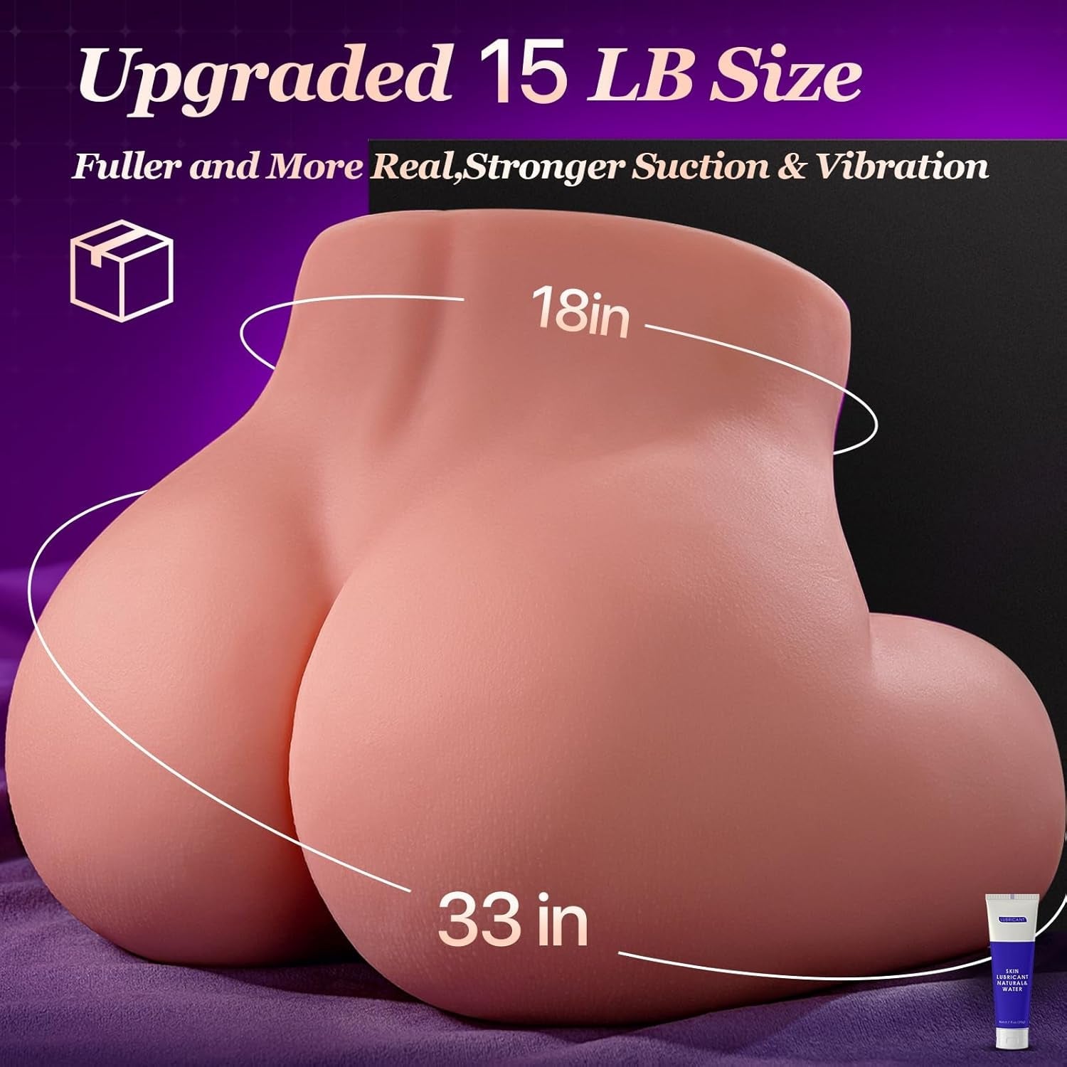 TitanCurve 15LB Realistic Butt Masturbator Suction Vibration