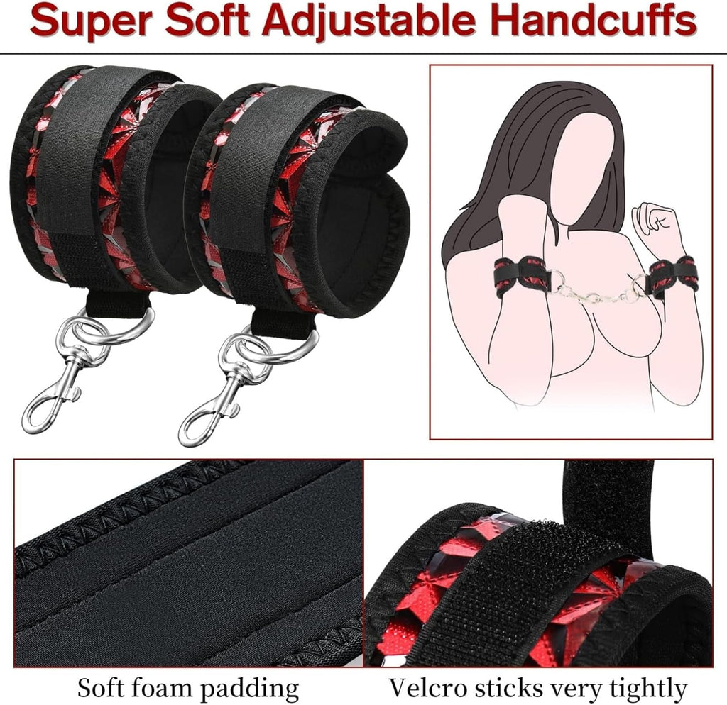 DiamondFlex Adjustable Sling Strap BDSM Kit with Cuffs