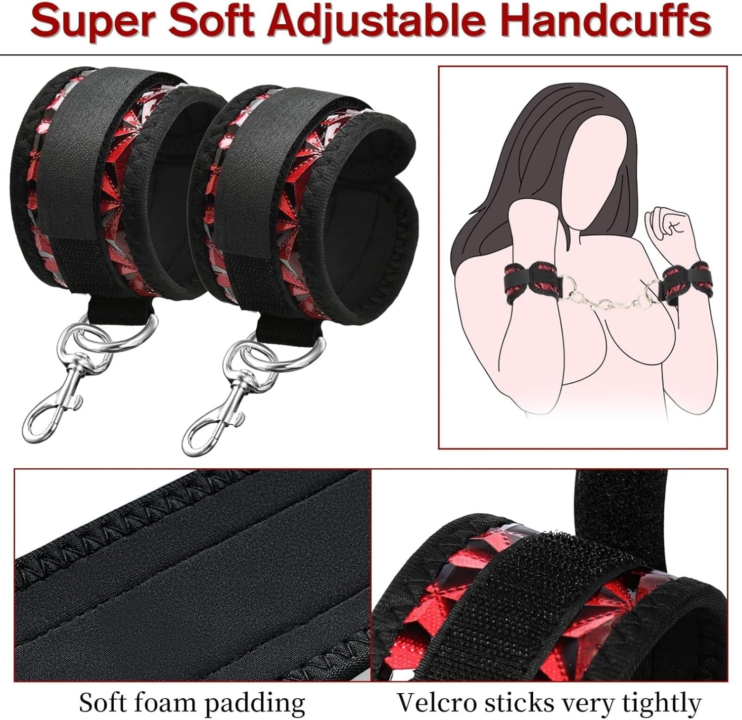 DiamondFlex Adjustable Sling Strap BDSM Kit with Cuffs