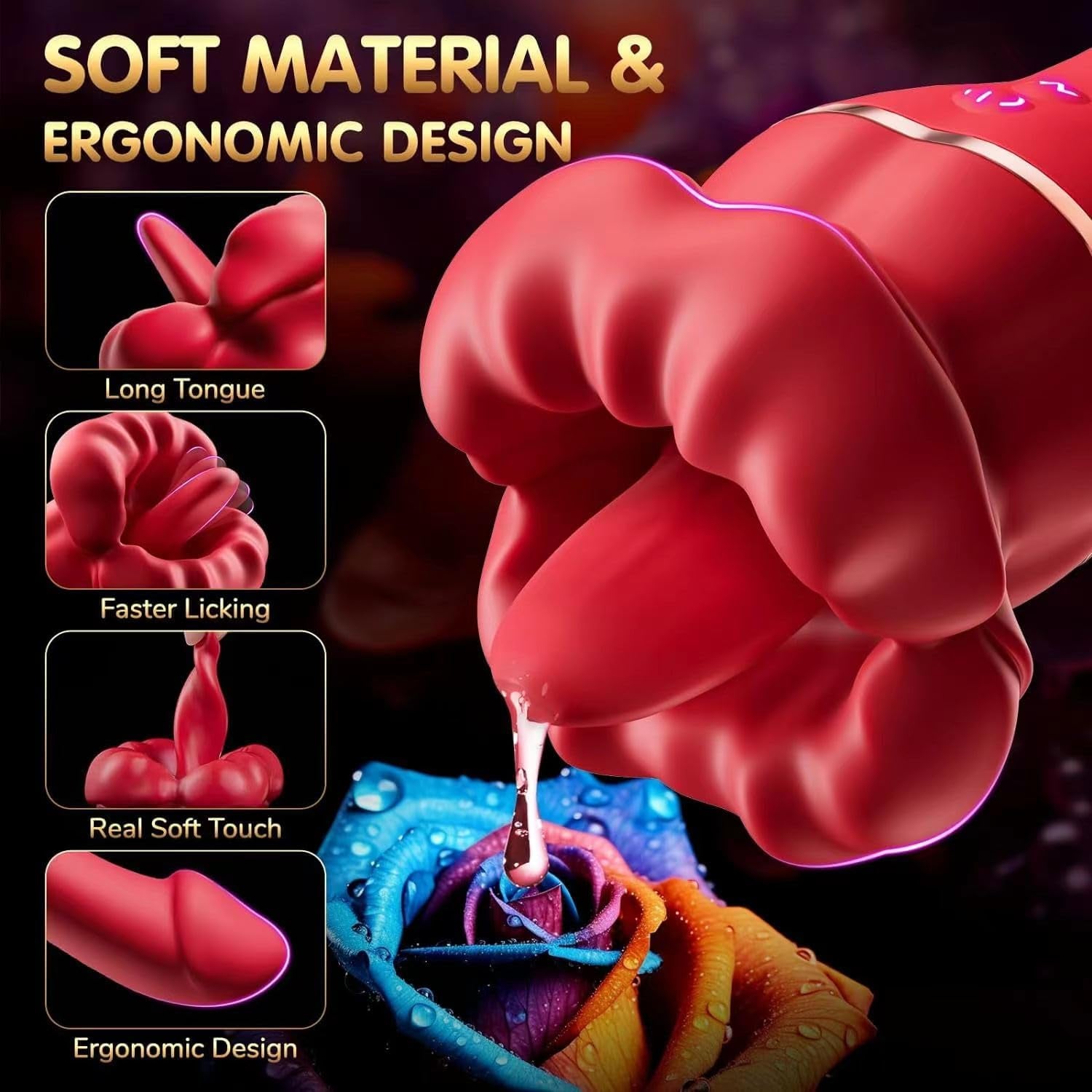 VelixaMouth Tongue Vibrator 20 Modes Clit Stimulator Toy