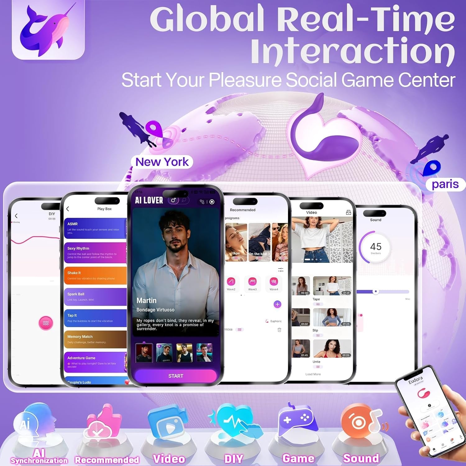 VelixiaX AI Wearable Vibrator Egg 9 Modes App Control