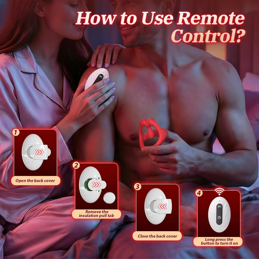 OrbitalFlex Cock Ring Adjustable Clit Stimulator Remote 9 Modes