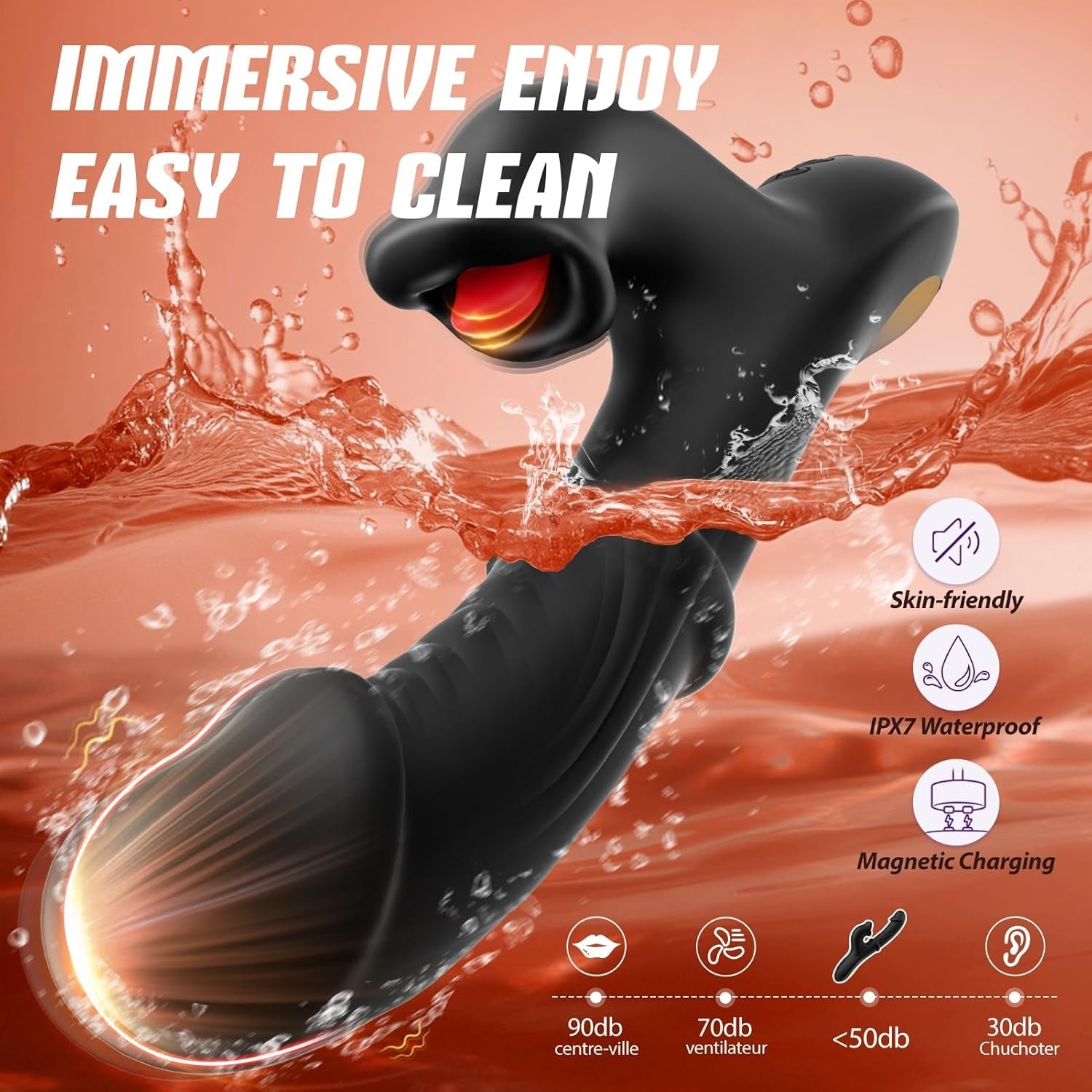 NoctraSlide AI Thrust Rabbit Licking Vibrator 4-in-1 G-Spot Toy