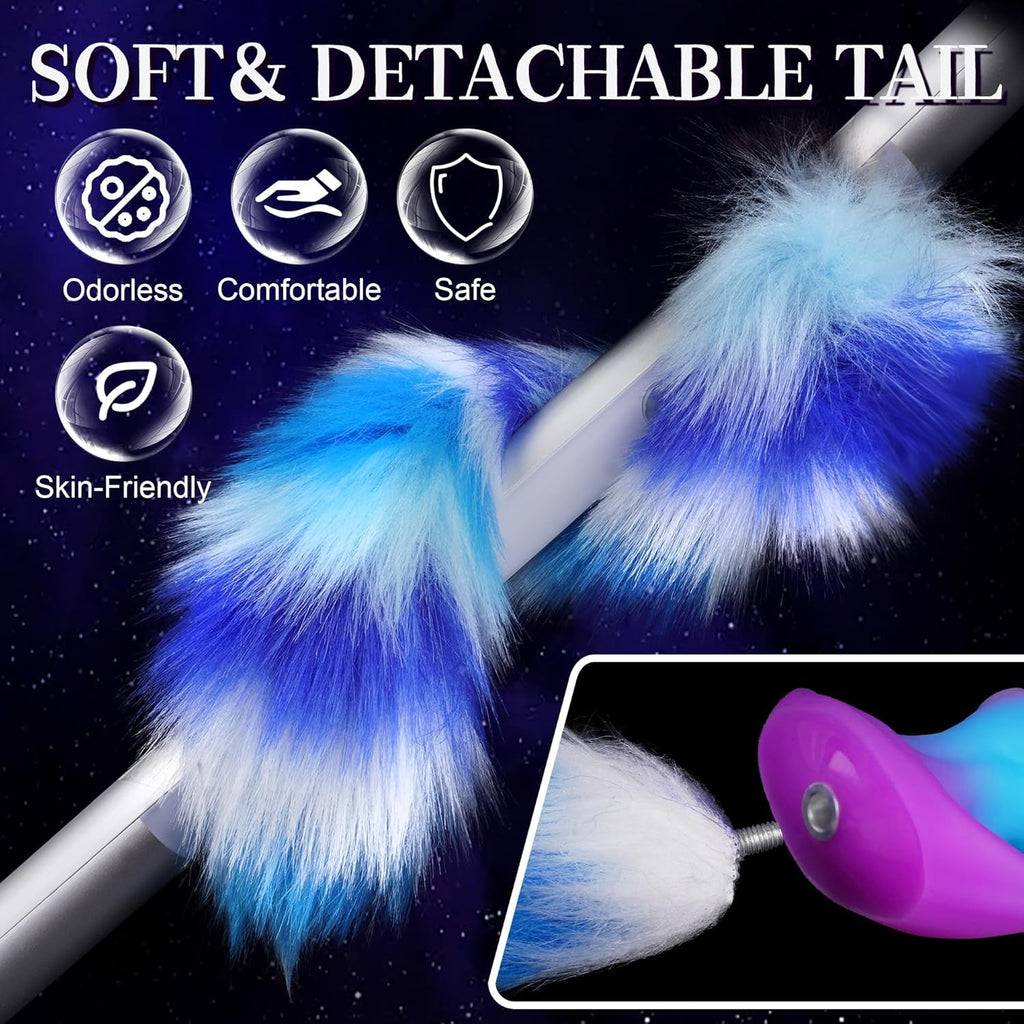 TentacleTail Tapered Silicone Fox Tail Butt Plug Large 5.1"