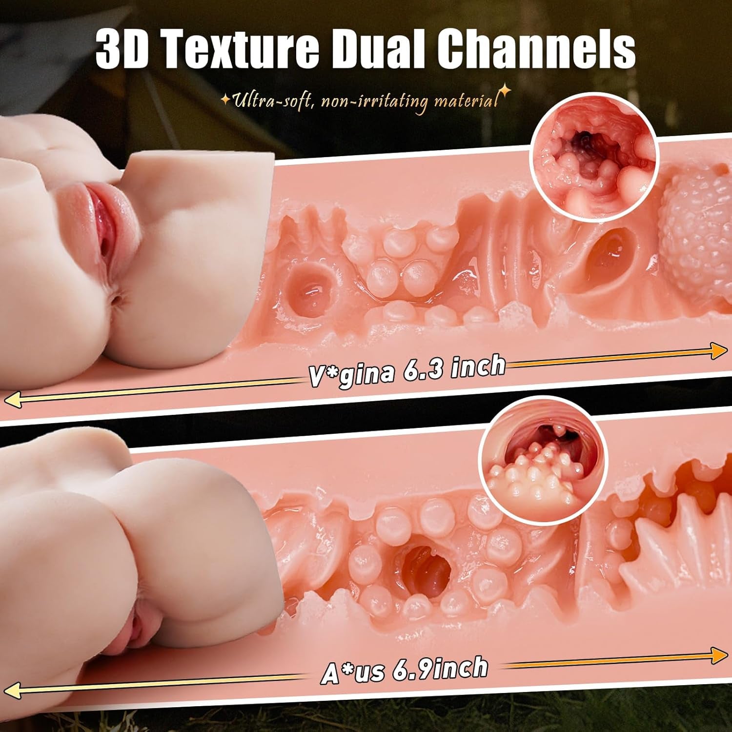 AeroGripX Realistic 7.8LB Dual Channel Stroker Sex Doll