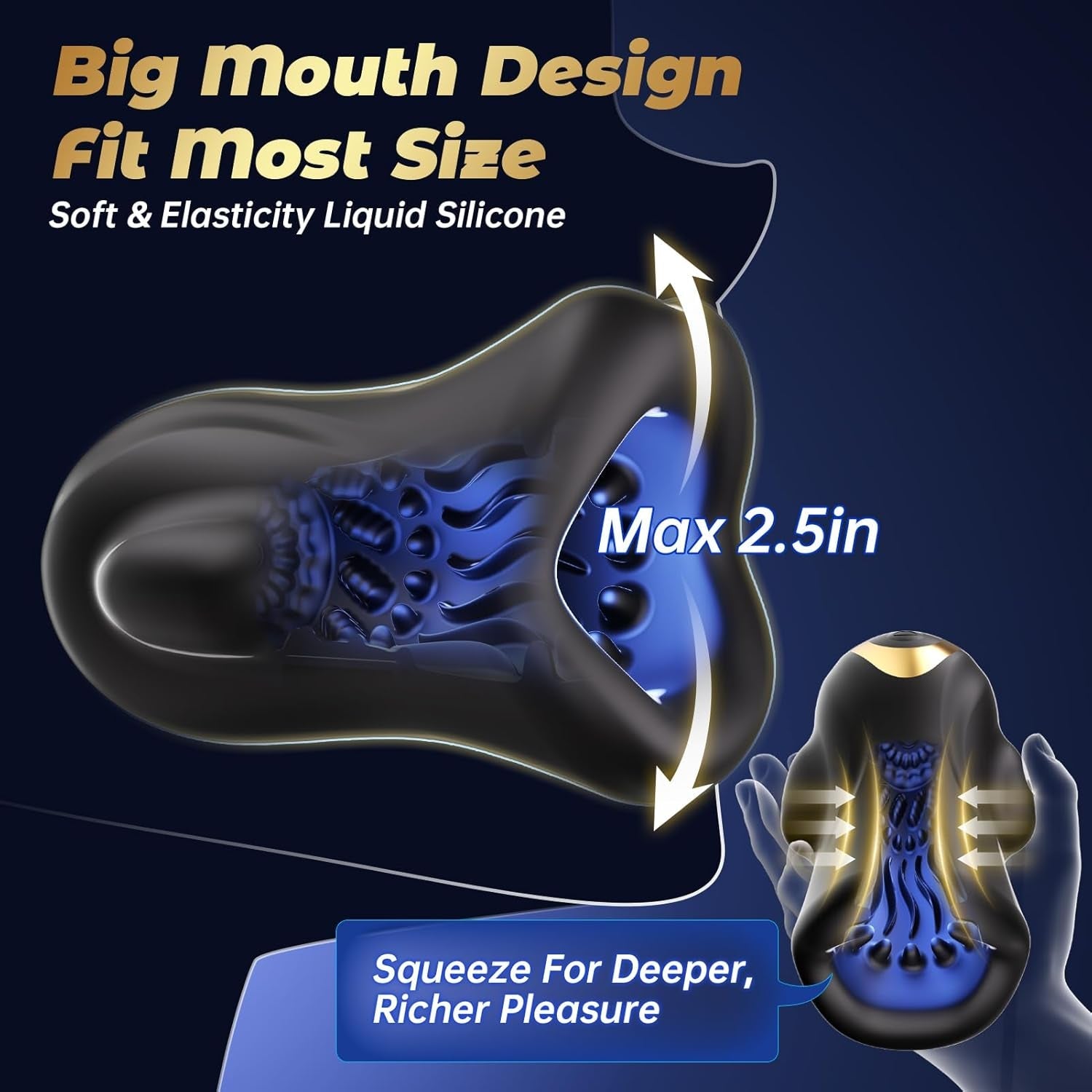 IntelliPulse AI 360° Male Masturbator 3 Motors 9 Modes
