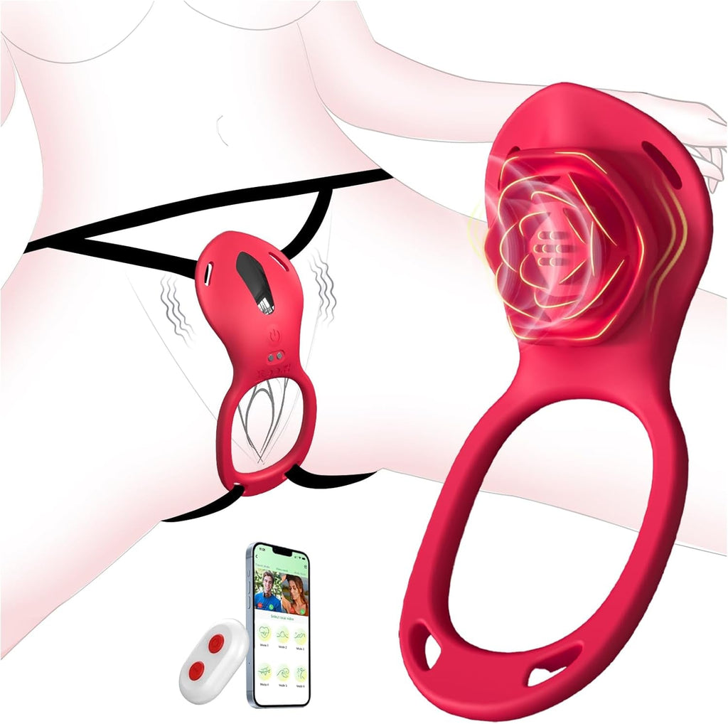 BloomControl Wearable Cock Ring Clit Stimulator App Remote
