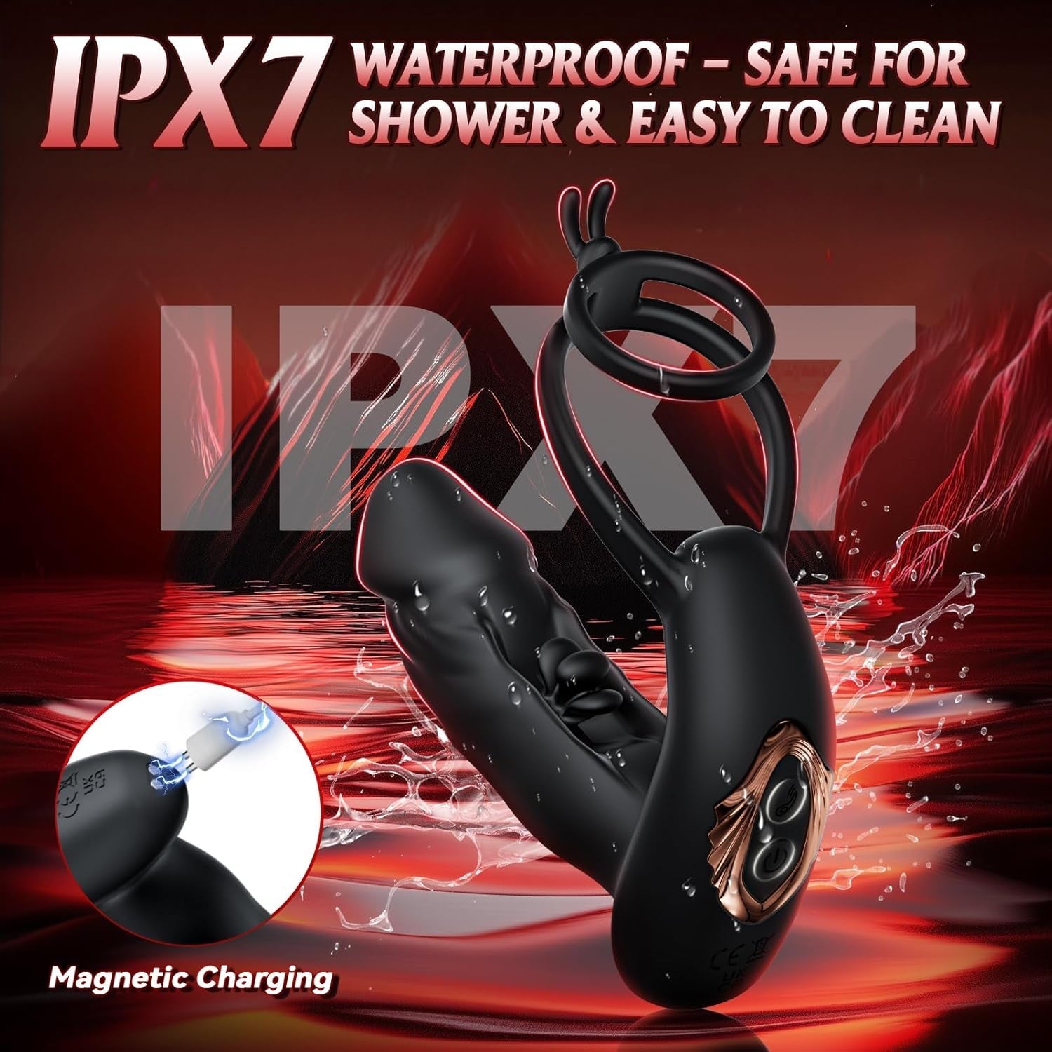 FlapCore Prostate Massager Cock Ring 10 Modes Flapping