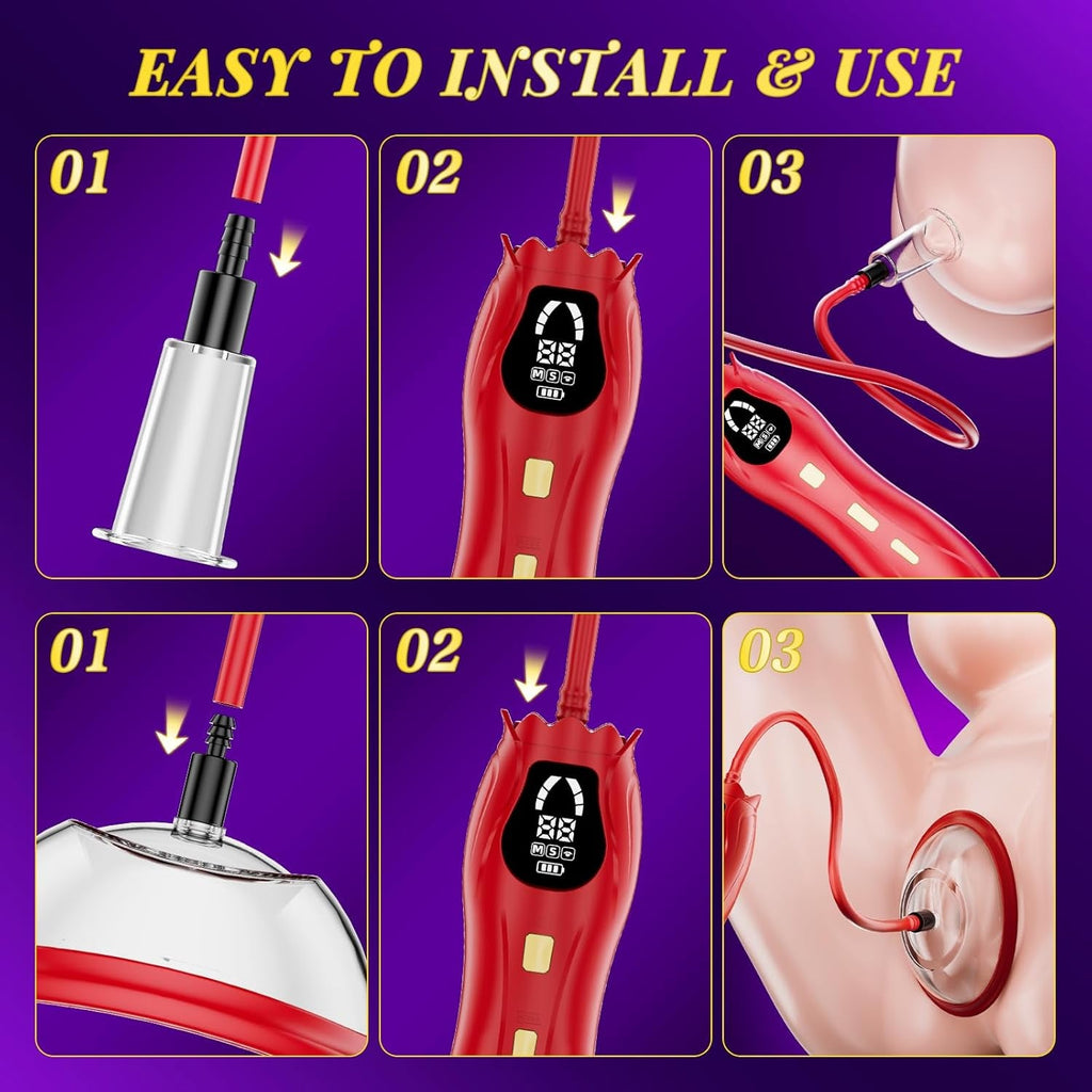 VelvetAura Electric Rose Pussy Pump 3 Levels