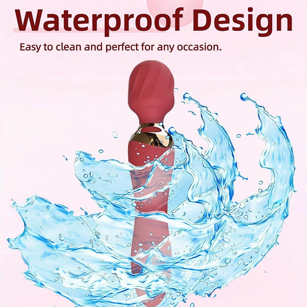 VortexDuo 2-in-1 Wand Vibrator Dual Motor 12 Speeds Waterproof