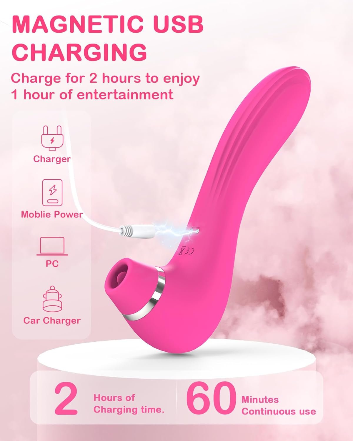LuxeSync App Control Suction Tongue Licking Clit Vibrator 4-in-1