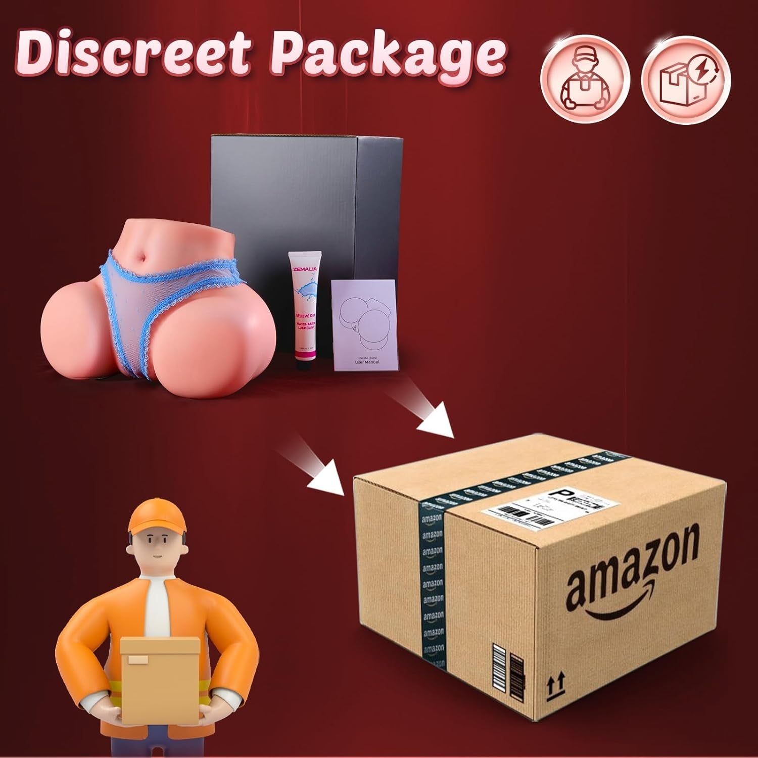 GripCoreX Dual Channel Sex Doll Stroker with Support Ring
