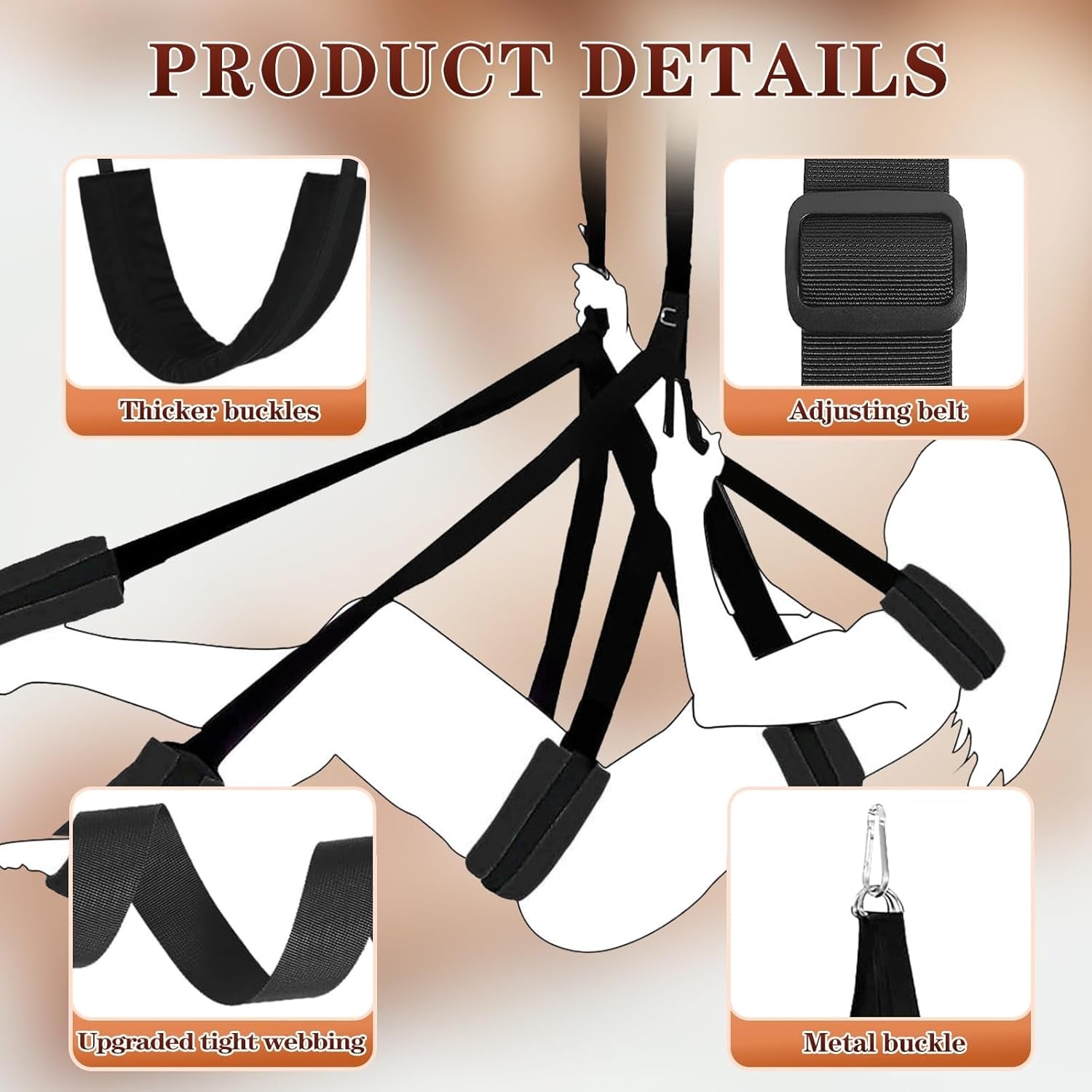 VelmoraX Ceiling & Door Sex Swing Adjustable