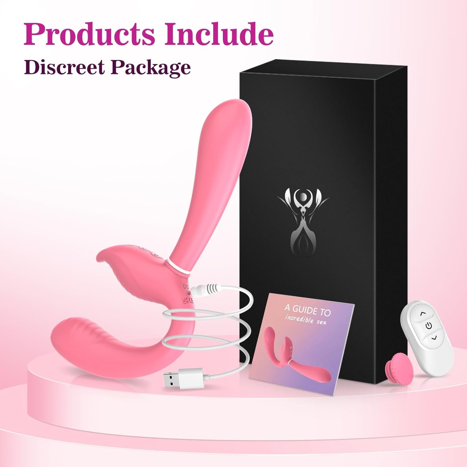 TriSync Strapless Strap On Vibrator Remote 3 Motor