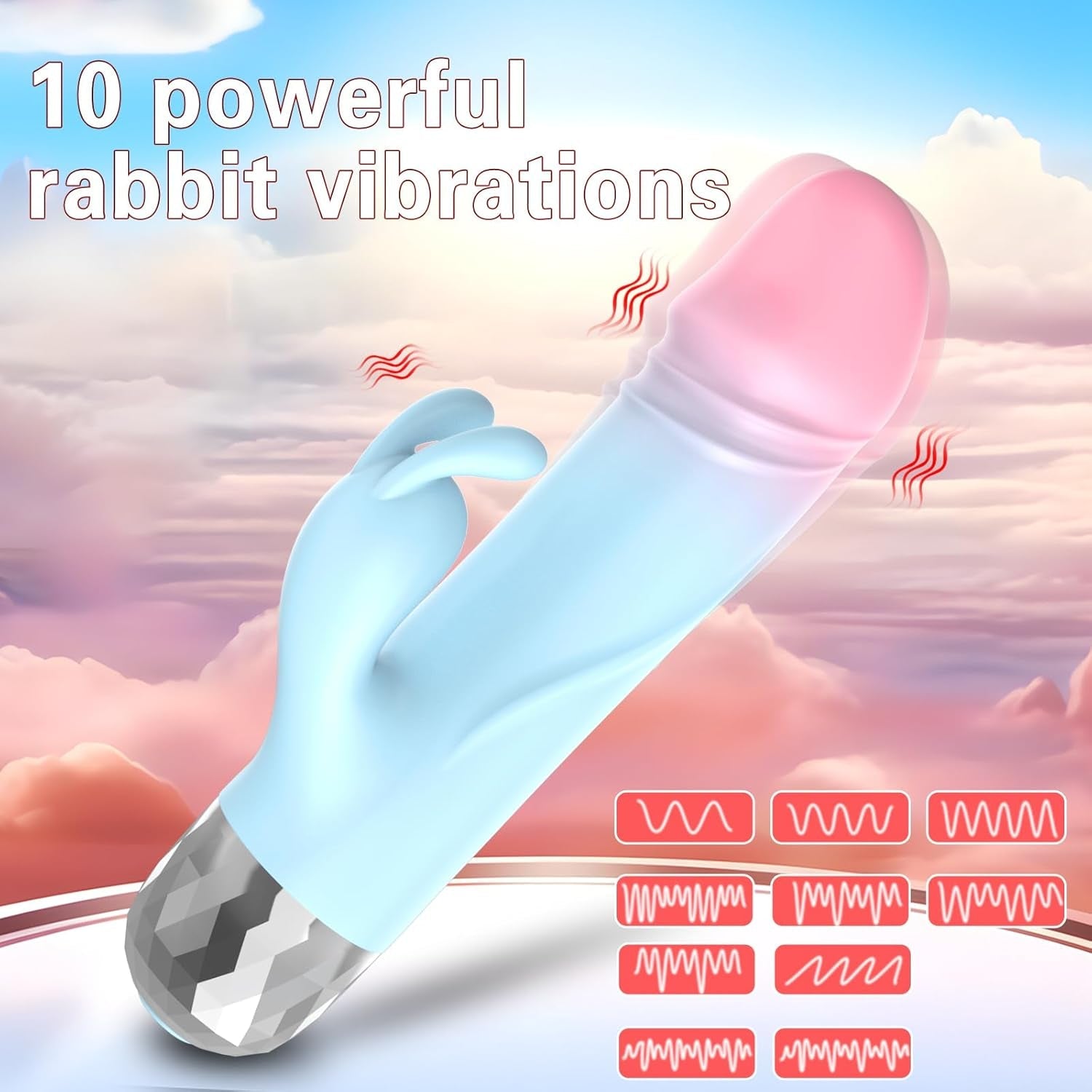 NanoVibe Mini Rabbit Vibrator 9 Modes Silicone Waterproof