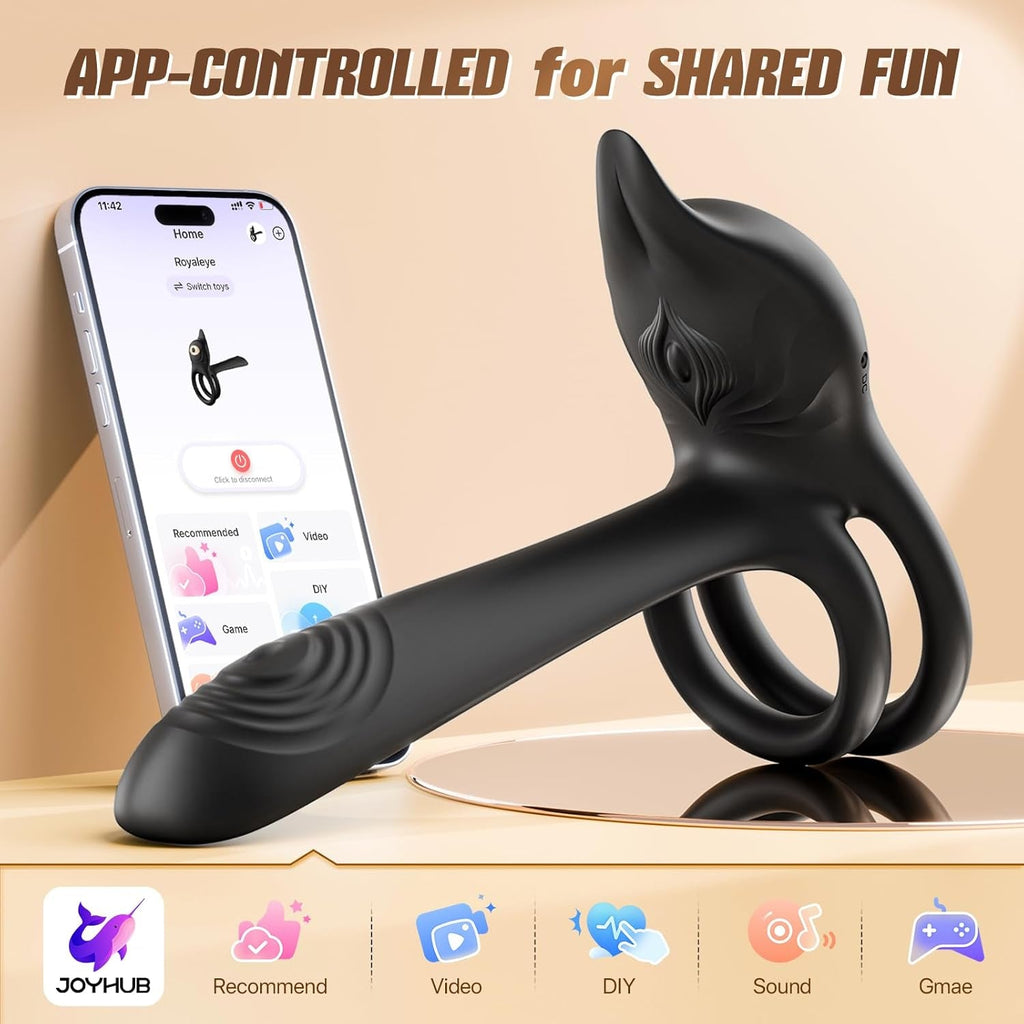 NoirPetal Cock Ring Rose Clit Stimulator G-Spot Sleeve