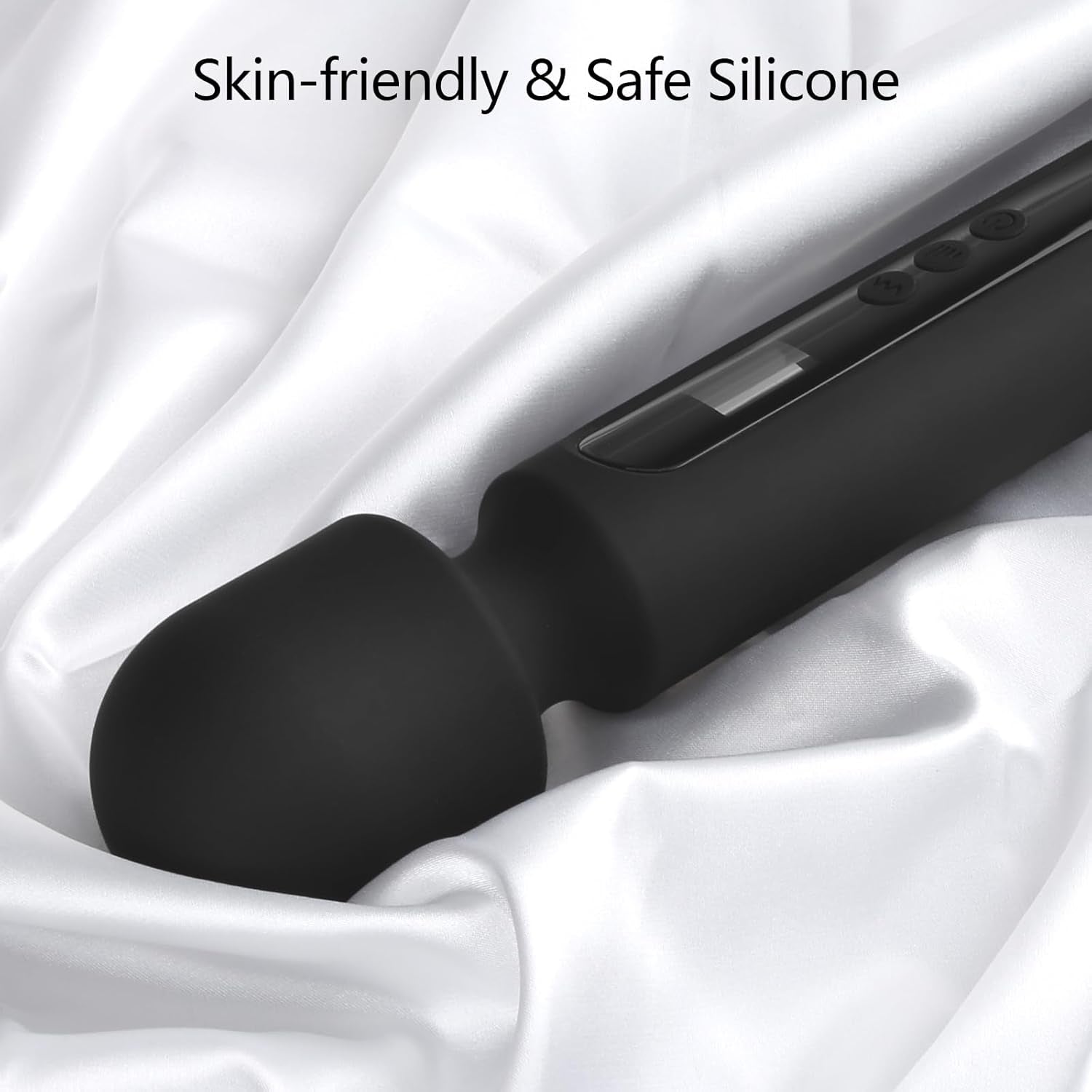 MidnightCommand 12" Wand Vibrator LCD Display 10 Patterns Waterproof