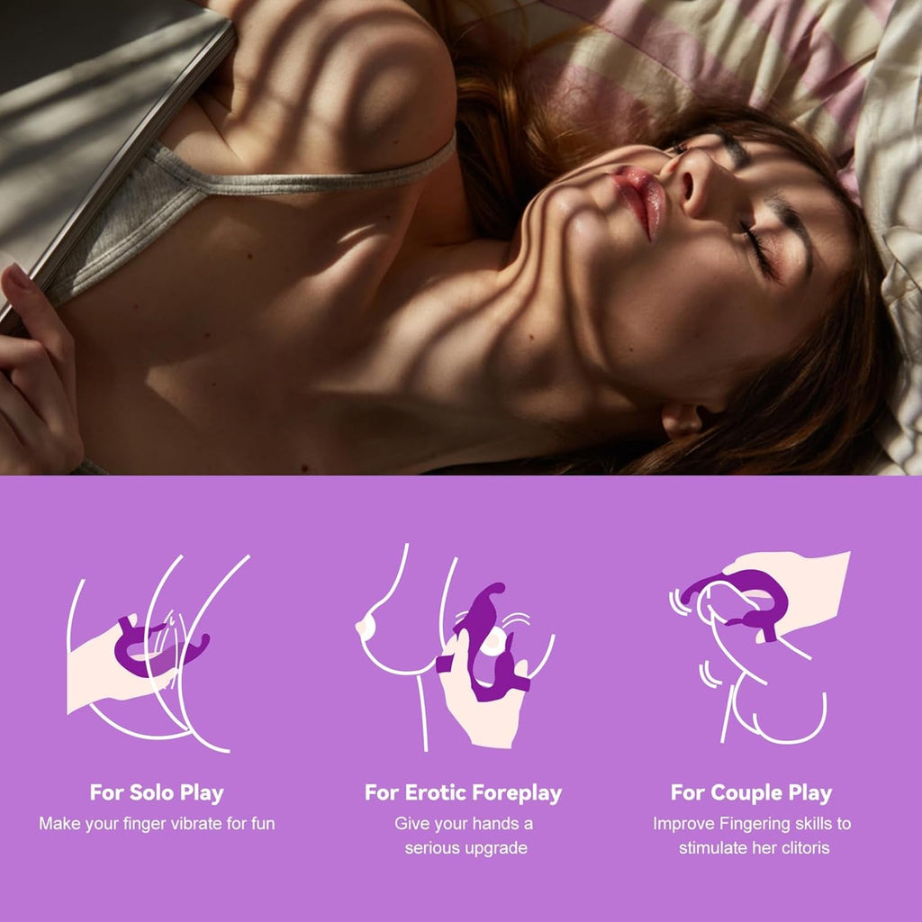 FlexPulse Rabbit Finger Vibrator 10 Modes Quiet Waterproof