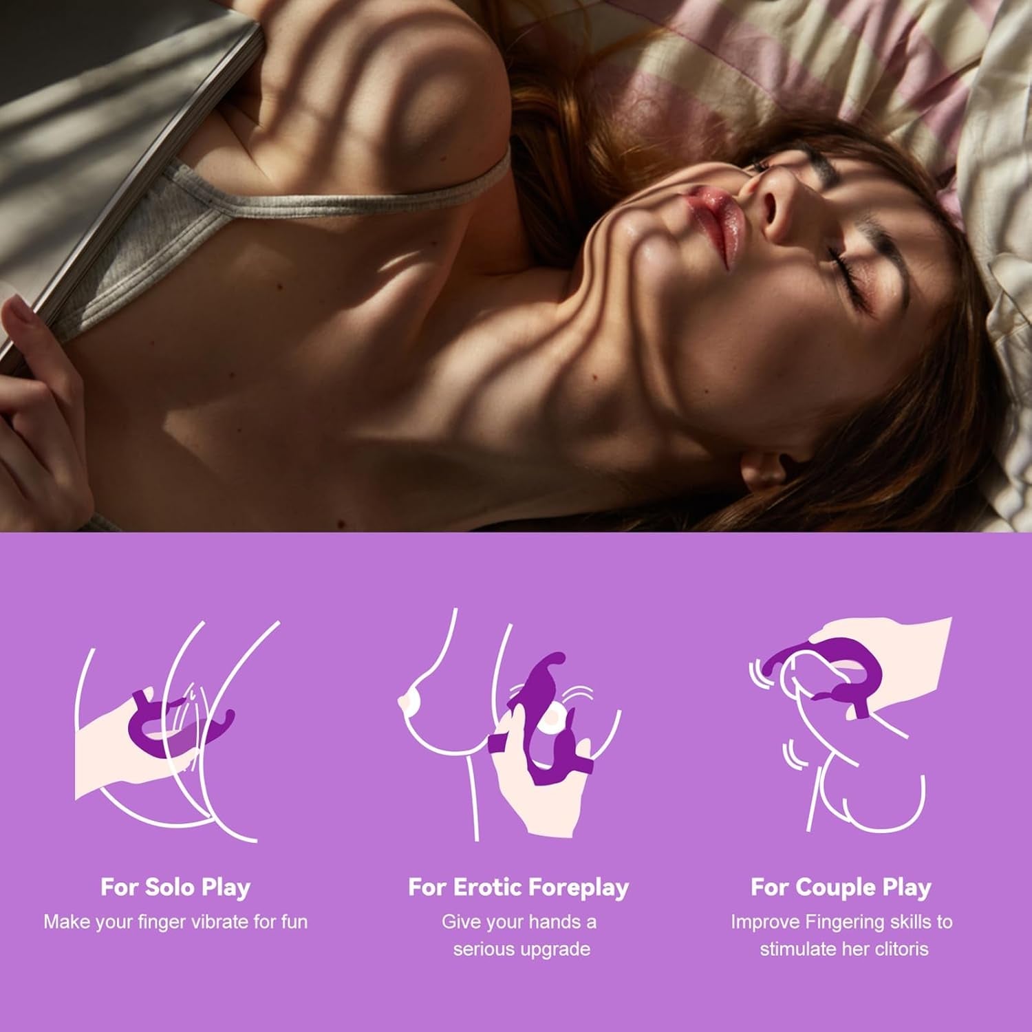 FlexPulse Rabbit Finger Vibrator 10 Modes Quiet Waterproof