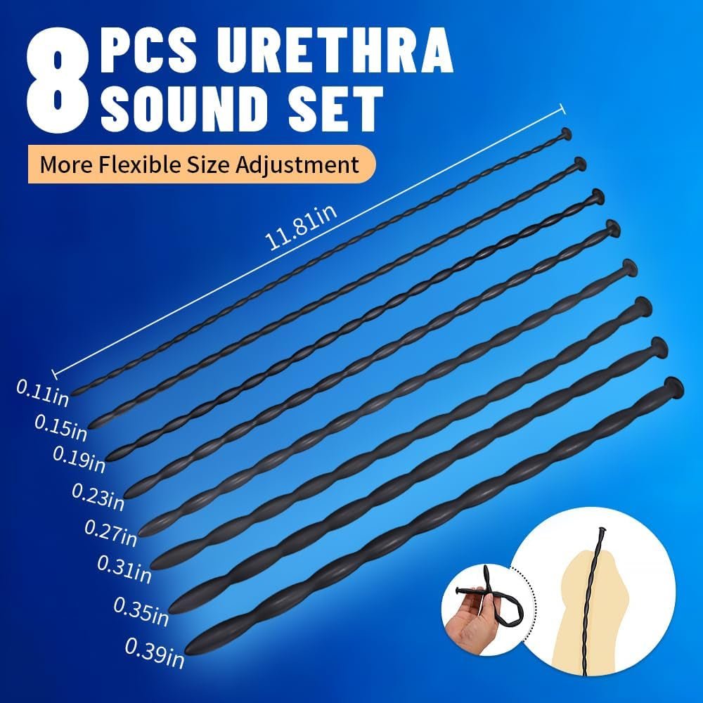 GradusFlex 8PCS Urethral Sounds Silicone Dilator Set