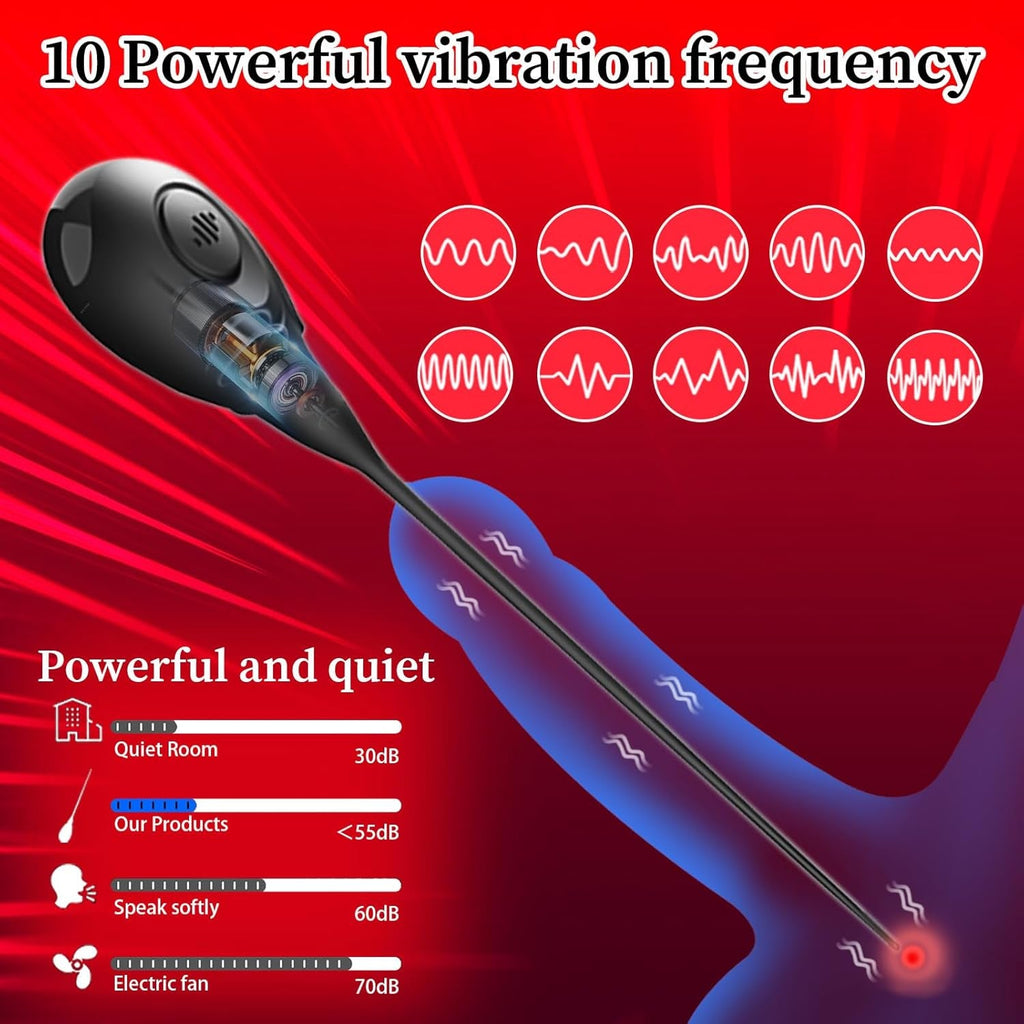 NeoGlide Vibrating Urethral Plug 10 Modes Silicone