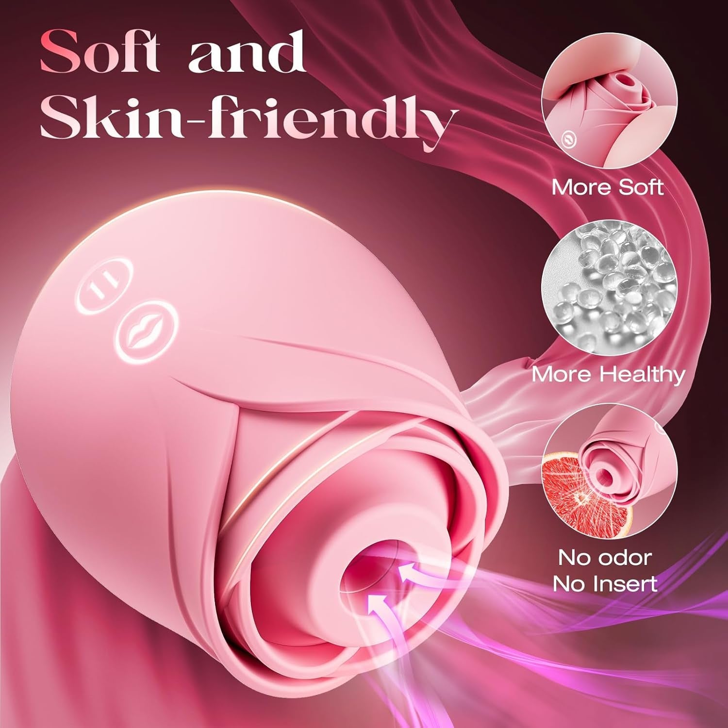 ElyraSync Rose Clit Sucker Wand App Control Waterproof Quiet