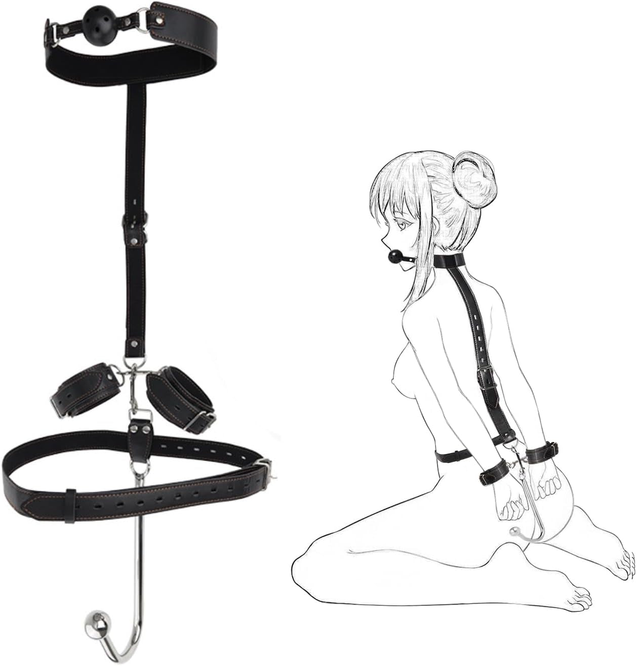 CommandGag Anal Hook Ball Gag Bondage Kit
