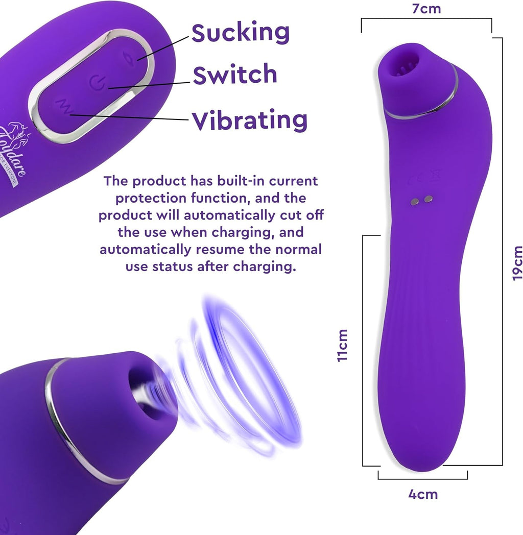 FlexiPulse 2-in-1 Clit Suction Stimulator G-Spot Vibrator Wand