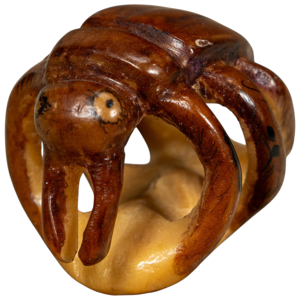 Vintage Brown Ant Insect Tagua Carving