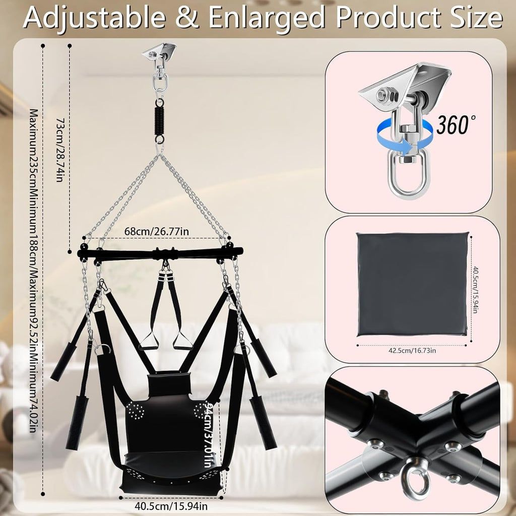 FloatEase Premium Heavy-Duty 360° Adjustable Sex Swing 800lb