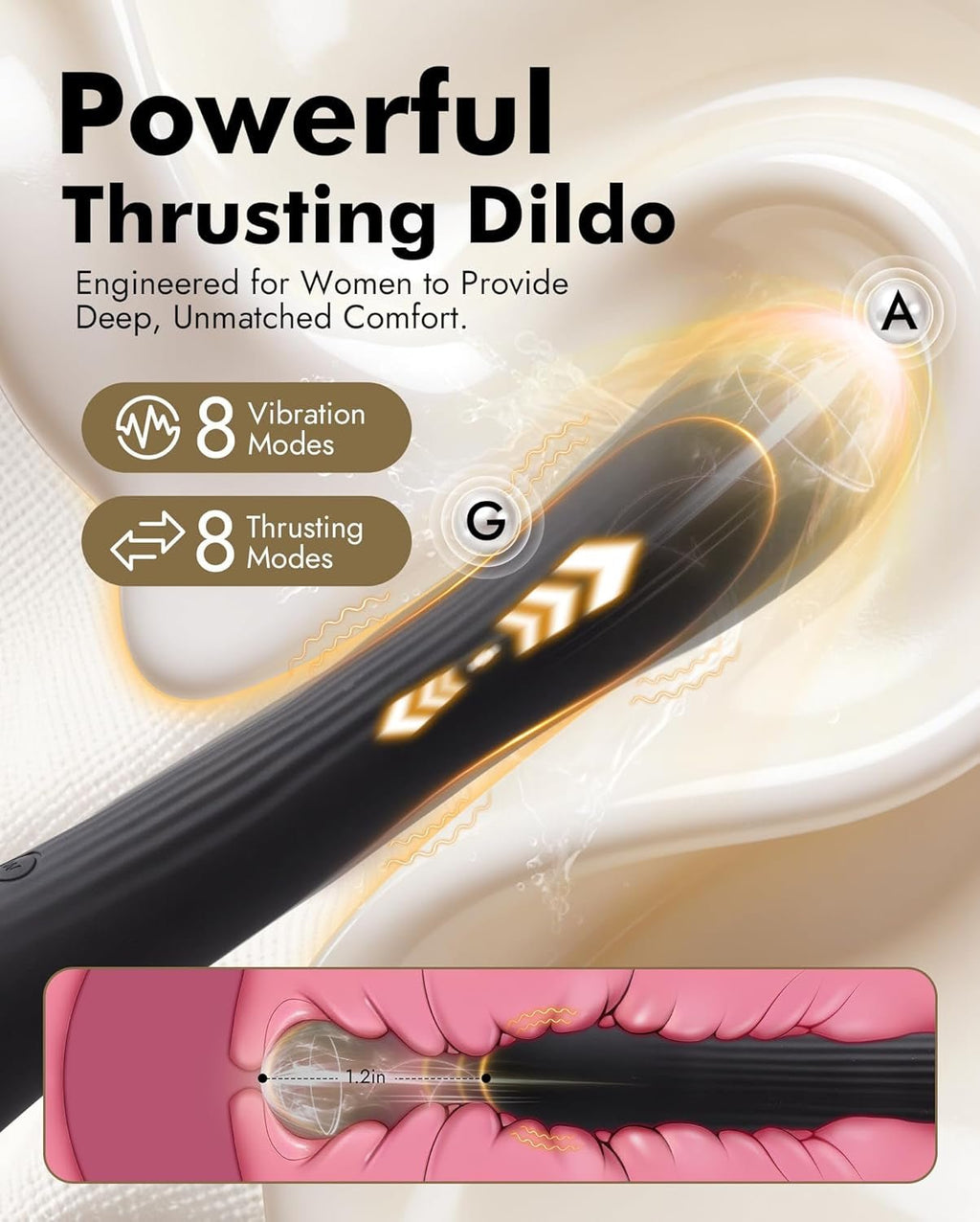 DualNova App Control Thrusting Wand Vibrator Dual Motor