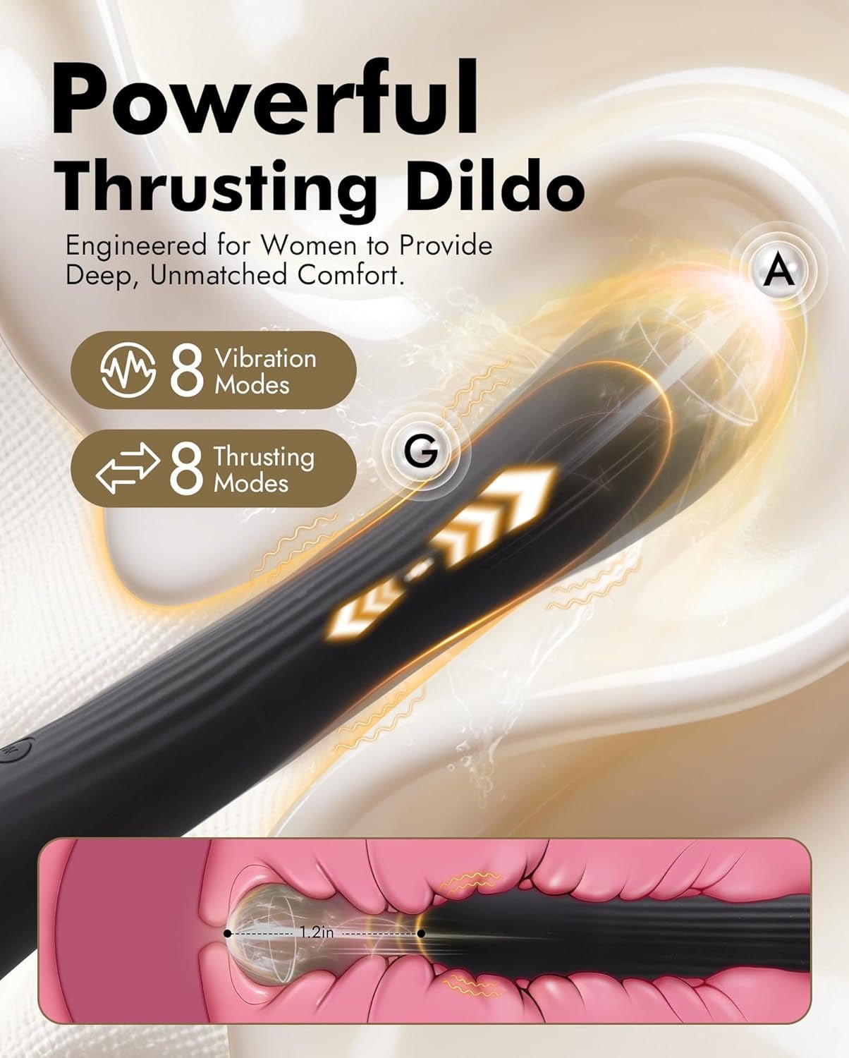 DualNova App Control Thrusting Wand Vibrator Dual Motor